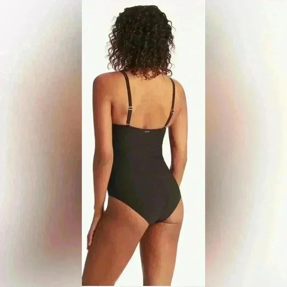 NWT Sea Level Women’s Spinnaker U Bar Bandeau‎ One Piece Swimsuit Sz 4 Beach - Picture 3 of 15